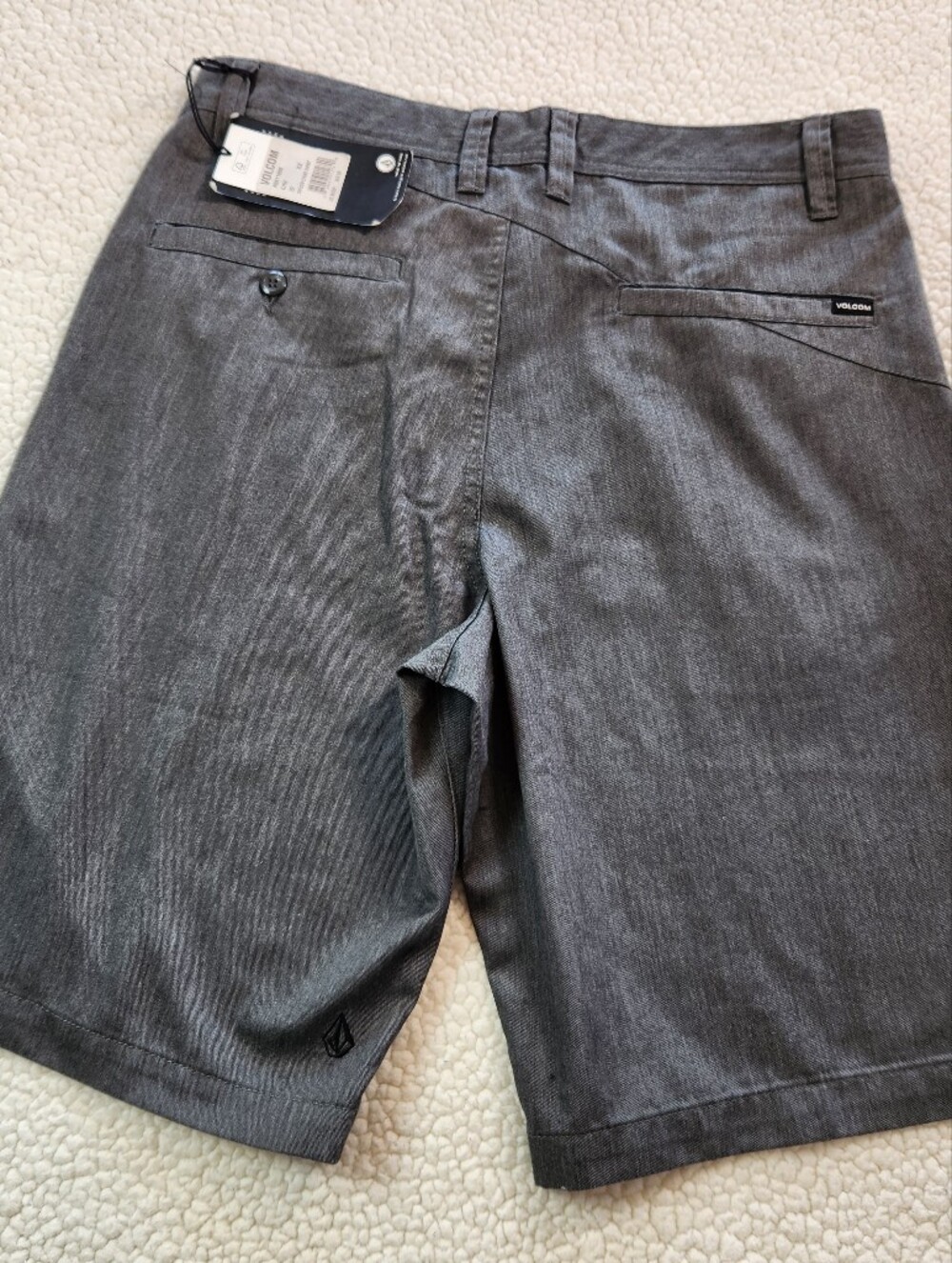 Volcom True To This Men's Hybrid Chino Walk Shorts Size 32 Gray NWT New H2591